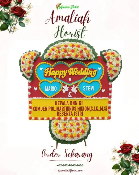 Papan Bunga Pernikahan Dandanggendis